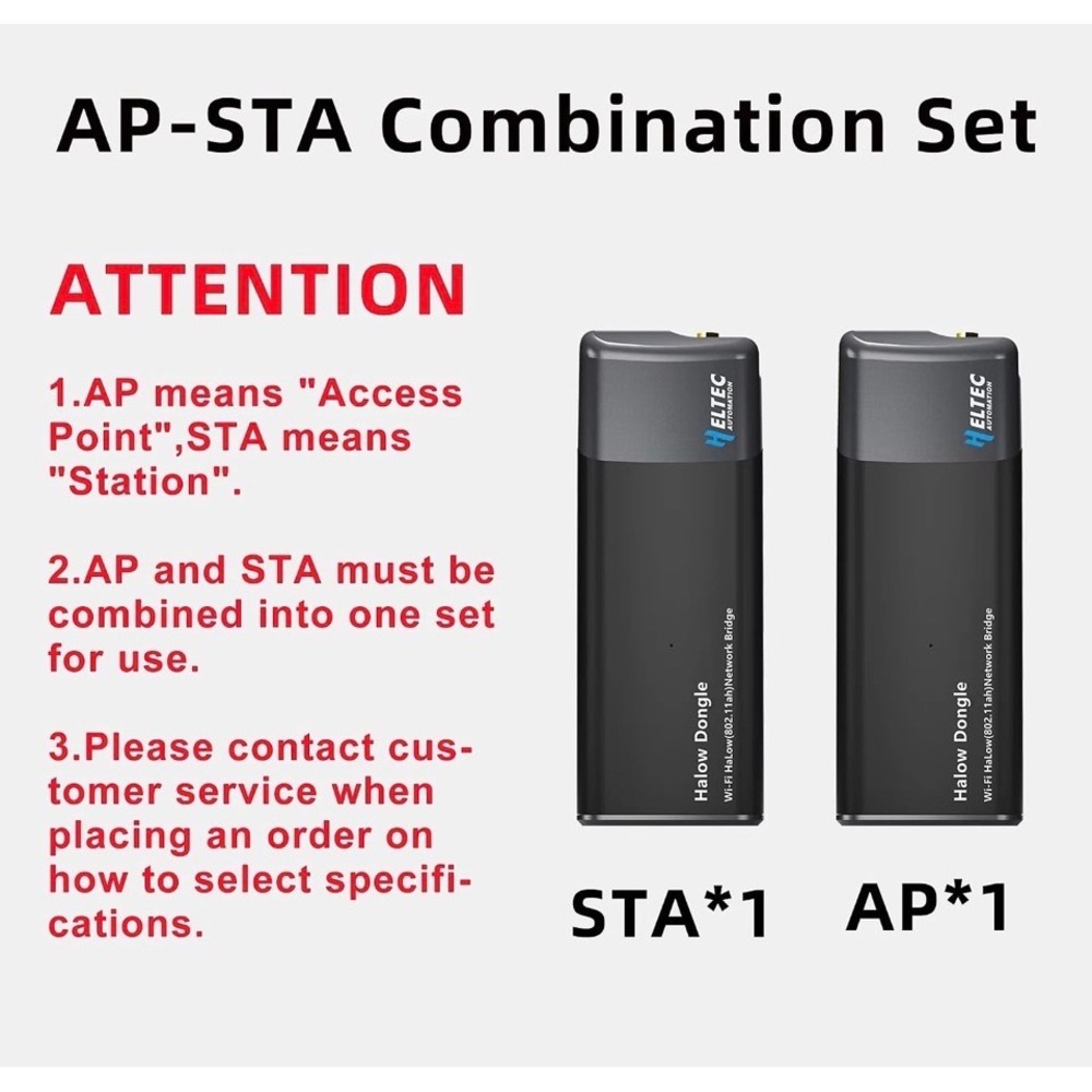 Wi-Fi HaLow HT-HD01 915MHz 1km Long Range Wireless Bridge AP + STA Pair - Picture 5 of 13